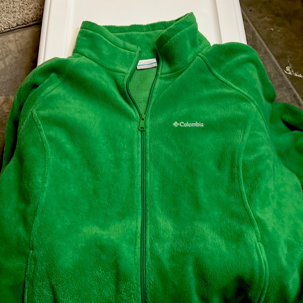 Columbia Fleece Women  2x Kelly Green Full Zip Up